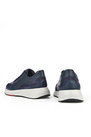 Ziya, Erkek Hakiki Deri Sneaker 151423Z520 Lacivert
