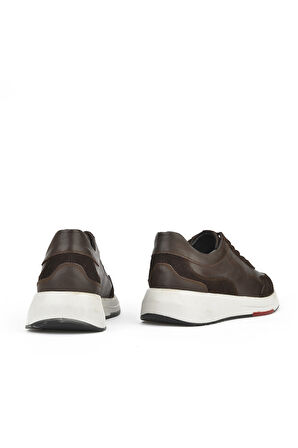 Ziya, Erkek Hakiki Deri Sneaker 151423Z520 Kahve