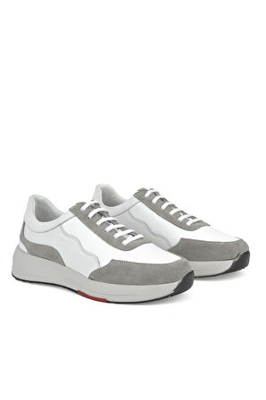 Ziya, Erkek Hakiki Deri Sneaker 151423Z520 Beyaz