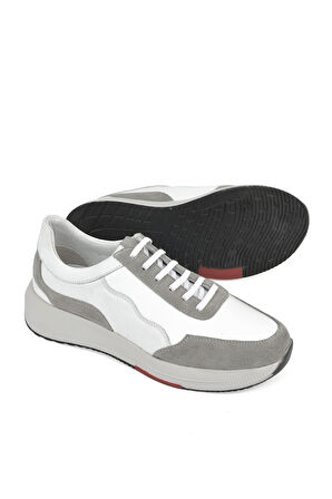 Ziya, Erkek Hakiki Deri Sneaker 151423Z520 Beyaz