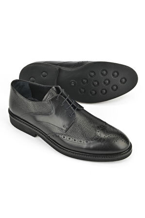 Ziya, Erkek Hakiki Deri Ayakkabı 143145Z6252 Siyah