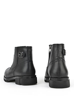 Ziya, Erkek Hakiki Deri Kürklü Bot 153999Z044 Siyah