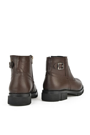 Ziya, Erkek Hakiki Deri Kürklü Bot 153999Z044 Kahve