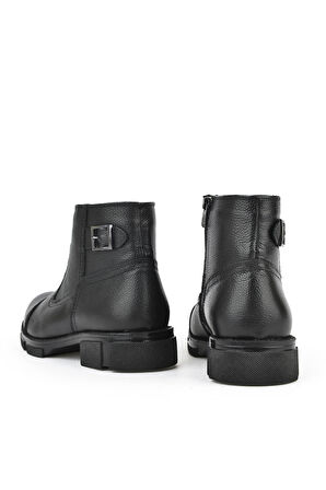 Ziya, Erkek Hakiki Deri Kürklü Bot 153999Z0441 Siyah