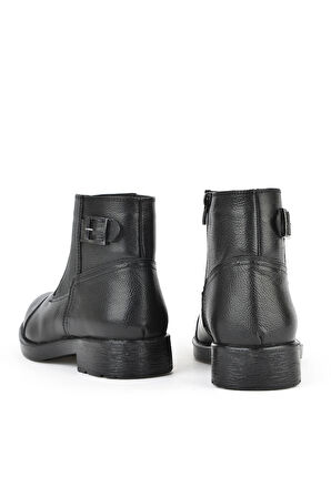 Ziya, Erkek Hakiki Deri Kürklü Bot 153999Z04413 Siyah