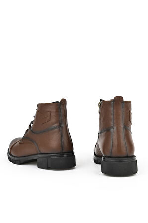 Ziya, Erkek Hakiki Deri Kürklü Bot 153999Z045 Taba