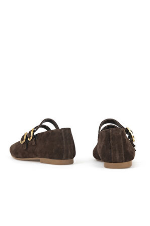 Ziya, Kadın Hakiki Deri Babet 153111Z4083 Kahve