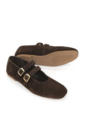 Ziya, Kadın Hakiki Deri Babet 153111Z4083 Kahve