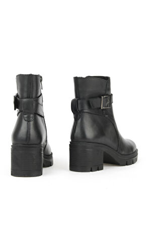 Ziya, Kadın Hakiki Deri Bot 1531022Z7694 Siyah