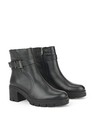 Ziya, Kadın Hakiki Deri Bot 1531022Z7694 Siyah