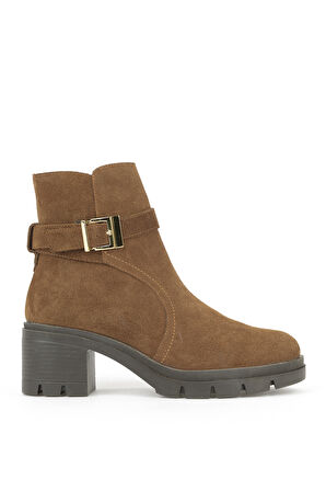 Ziya, Kadın Hakiki Deri Bot 1531022Z76942 Tütün