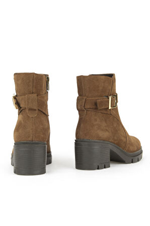 Ziya, Kadın Hakiki Deri Bot 1531022Z76942 Tütün