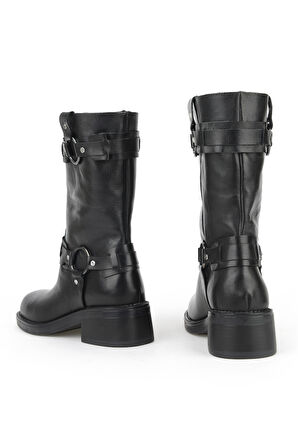 Ziya, Kadın Hakiki Deri Çizme 1531022Z7619 Siyah