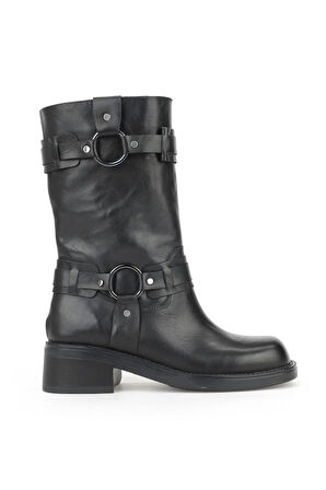 Ziya, Kadın Hakiki Deri Çizme 1531022Z7619 Siyah