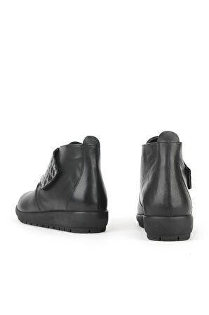 Ziya, Kadın Hakiki Deri Konfor Bot 1531022Z7551 Siyah