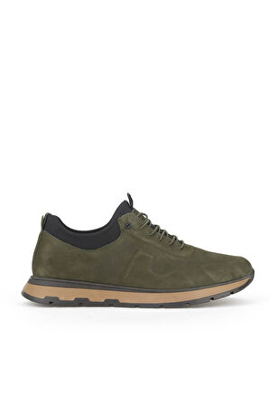 Ziya, Erkek Hakiki Deri Sneaker 1531037Z24112 Haki