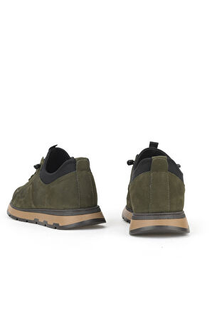 Ziya, Erkek Hakiki Deri Sneaker 1531037Z24112 Haki