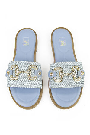 Ziya, Hasır Kadın Terlik 1511044Z5001 Mavi