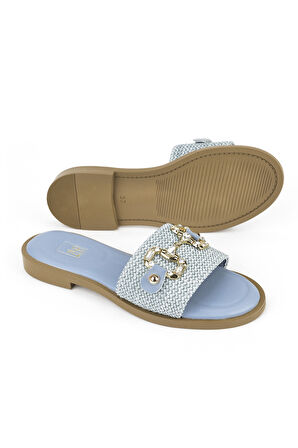 Ziya, Hasır Kadın Terlik 1511044Z5001 Mavi
