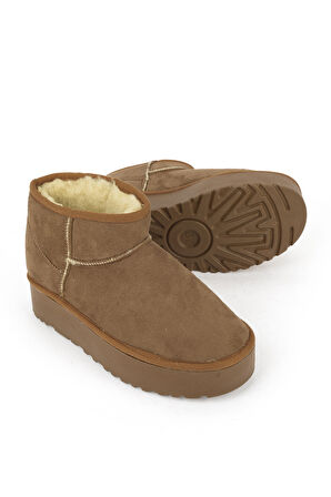 Ziya, Suni Kürklü Kadın Bot 1531044Z1002 Taba