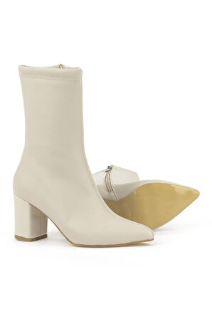 Ziya, Kadın Topuklu Bot 1531044Z4006 Bej