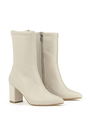 Ziya, Kadın Topuklu Bot 1531044Z4006 Bej