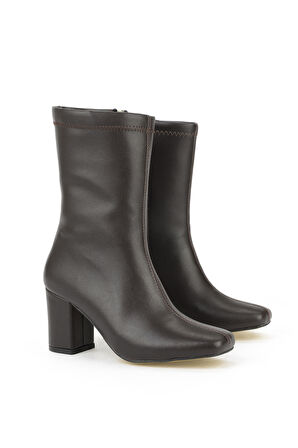 Ziya, Kadın Topuklu Bot 1531044Z4007 Kahve