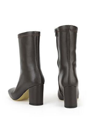 Ziya, Kadın Topuklu Bot 1531044Z4007 Kahve