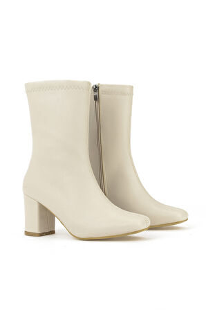 Ziya, Kadın Topuklu Bot 1531044Z4007 Bej