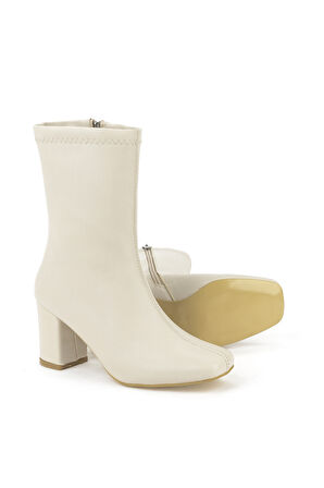 Ziya, Kadın Topuklu Bot 1531044Z4007 Bej