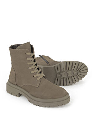 Ziya, Kadın Hakiki Deri Bot 153359Z3052 Vizon