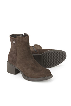 Ziya, Kadın Hakiki Deri Bot 153359Z6212 Kahve