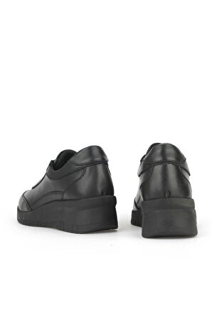 Ziya, Kadın Hakiki Deri Konfor Ayakkabı 153359Z220 Siyah