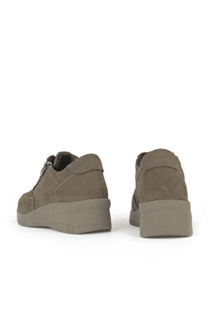 Ziya, Kadın Hakiki Deri Konfor Ayakkabı 153359Z218 Vizon