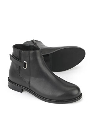 Ziya, Kadın Hakiki Deri Bot 1531030ZB123 Siyah