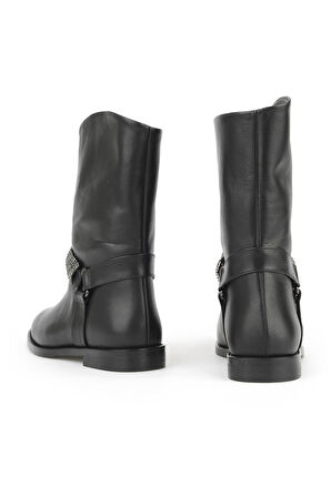 Ziya, Kadın Hakiki Deri Çizme 1531030Z25110 Siyah