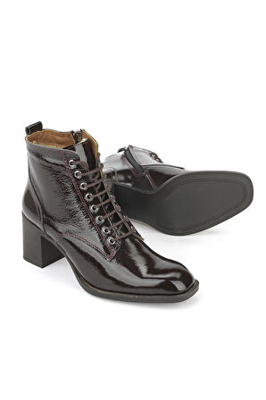 Ziya, Kadın Hakiki Deri Bot 1531020Z9804 Kahve