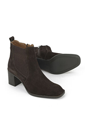 Ziya, Kadın Hakiki Deri Bot 1531020Z9805 Kahve