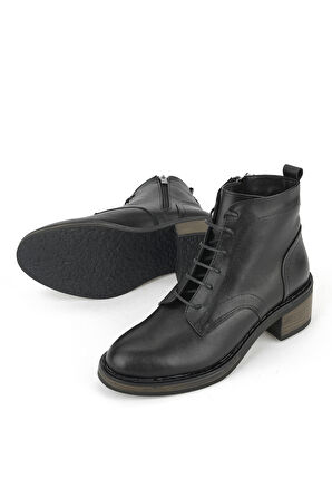 Ziya, Kadın Hakiki Deri Bot 1531020Z2327 Siyah