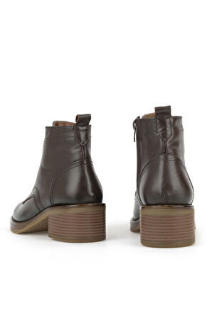 Ziya, Kadın Hakiki Deri Bot 1531020Z2327 Kahve