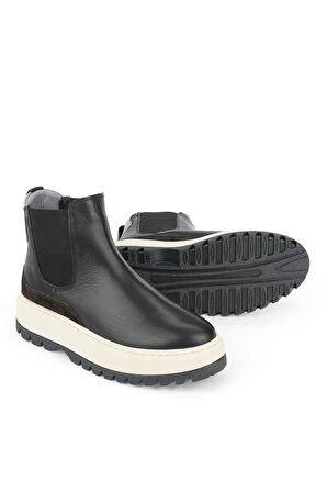 Ziya, Kadın Hakiki Deri Bot 1531020Z19402 Siyah