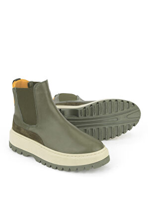 Ziya, Kadın Hakiki Deri Bot 1531020Z19402 Haki