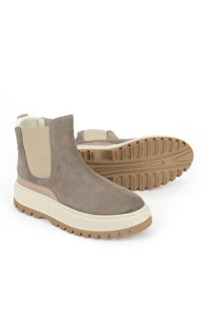 Ziya, Kadın Hakiki Deri Bot 1531020Z194022 Vizon