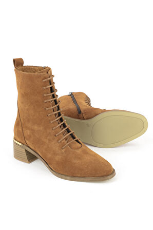 Ziya, Kadın Hakiki Deri Bot 1531050Z26103551K2 Taba