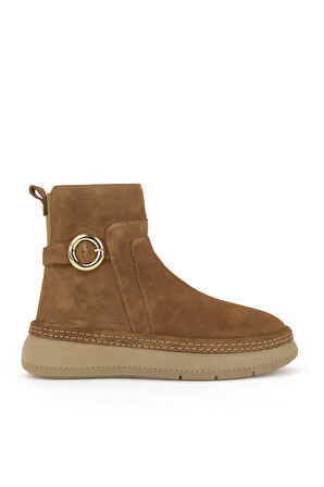 Ziya, Kadın Hakiki Deri Bot 1531050Z26105252K Taba