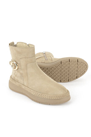 Ziya, Kadın Hakiki Deri Bot 1531050Z26105252K Bej