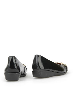 Ziya, Kadın Hakiki Deri Babet 1531050Z26142208K Siyah