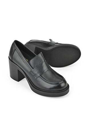 Ziya, Kadın Hakiki Deri Ayakkabı 1531050Z25101100Y Siyah