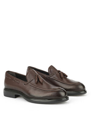 Ziya, Erkek Hakiki Deri Ayakkabı 1531043Z4193 Kahve