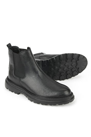 Ziya, Erkek Hakiki Deri Bot 1531043Z42015 Siyah